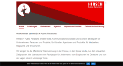 Desktop Screenshot of hirsch-pr.de