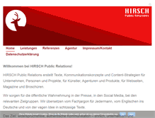 Tablet Screenshot of hirsch-pr.de